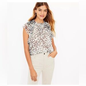 LOFT Flutter Sleeve Top